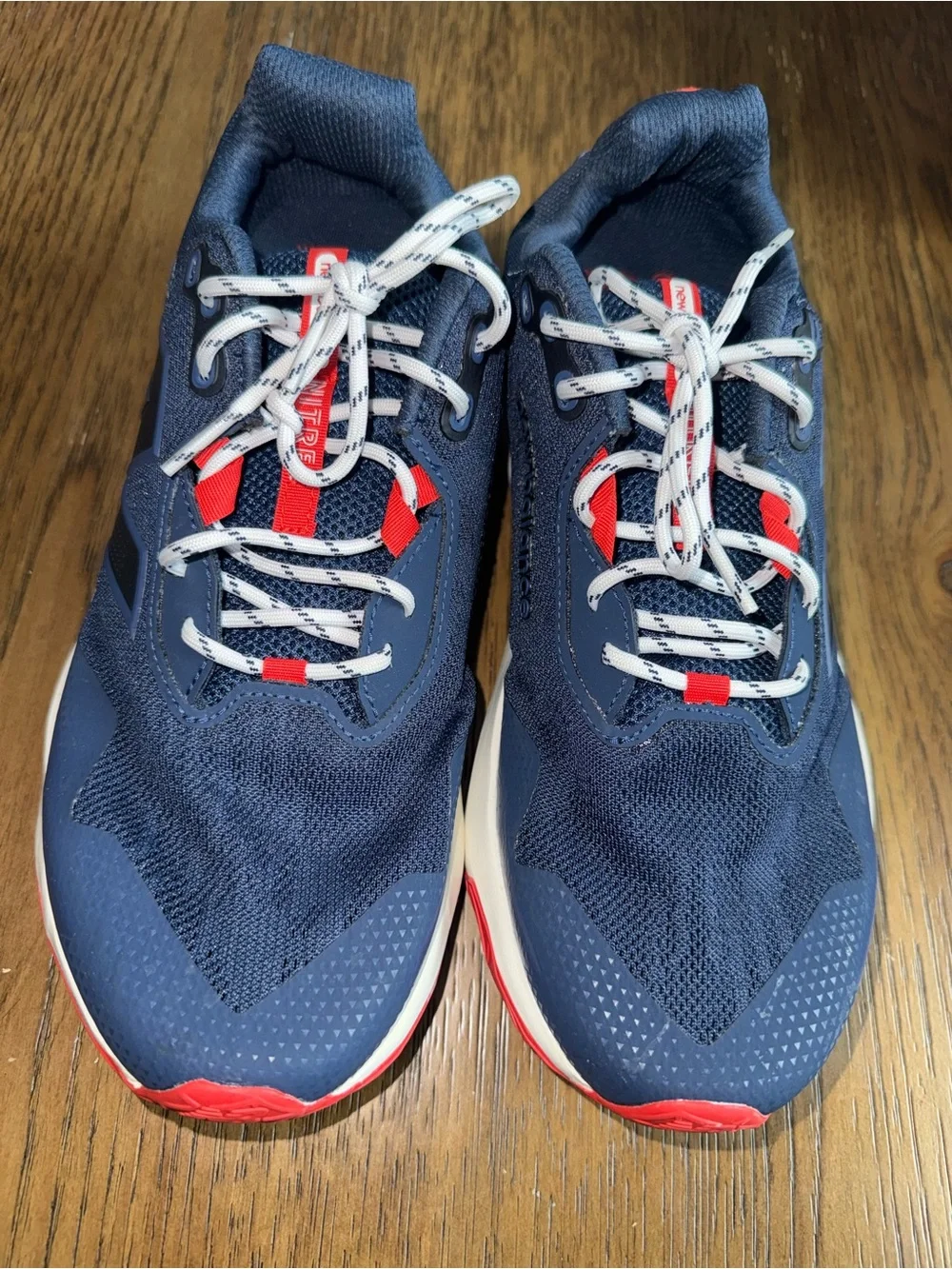 New Balance Navy and Red Sneakers